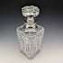 1981 British Vintage Cut Glass Square Decanter Pure Silver Decoration 2100g